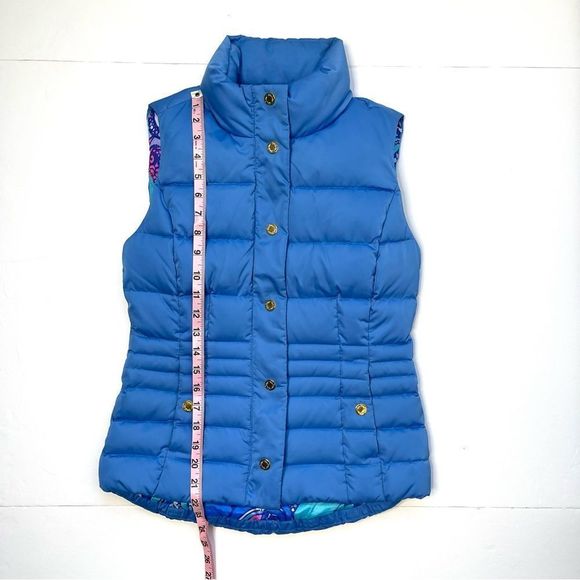 Lilly Pulitzer Isabelle Puffer Vest Blue Size XS - Picture 10 of 14